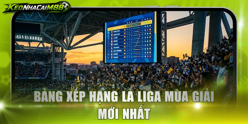 Bảng xếp hạng La Liga mùa giải mới nhất