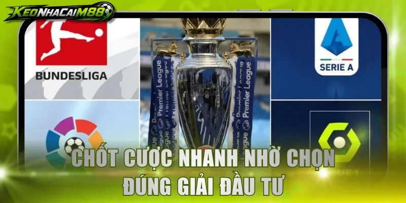 Chốt cược nhanh nhờ chọn đúng giải đầu tư