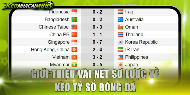 Giới thiệu vài nét sơ lược về kèo tỷ số bóng đá