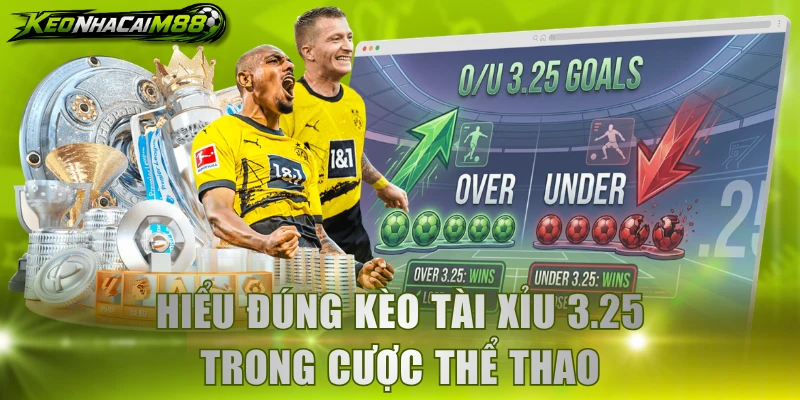 Hiểu đúng kèo tài xỉu 3.25 trong cược thể thao
