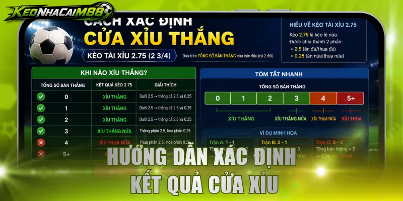 Hướng dẫn xác định kết quả cửa Xỉu