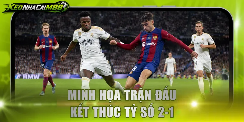 Minh họa trận đấu kết thúc tỷ số 2-1
