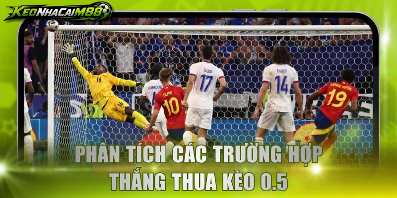 Phân tích các trường hợp thắng thua kèo 0.5